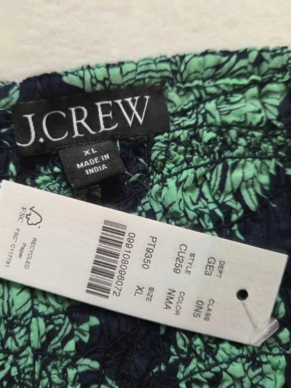 New XL J.Crew wave maxi dress in pineapple print cotton voile